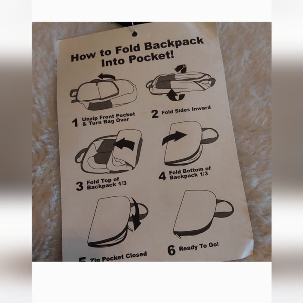 Hard Rock Foldable Backpack - Picture 9 of 10